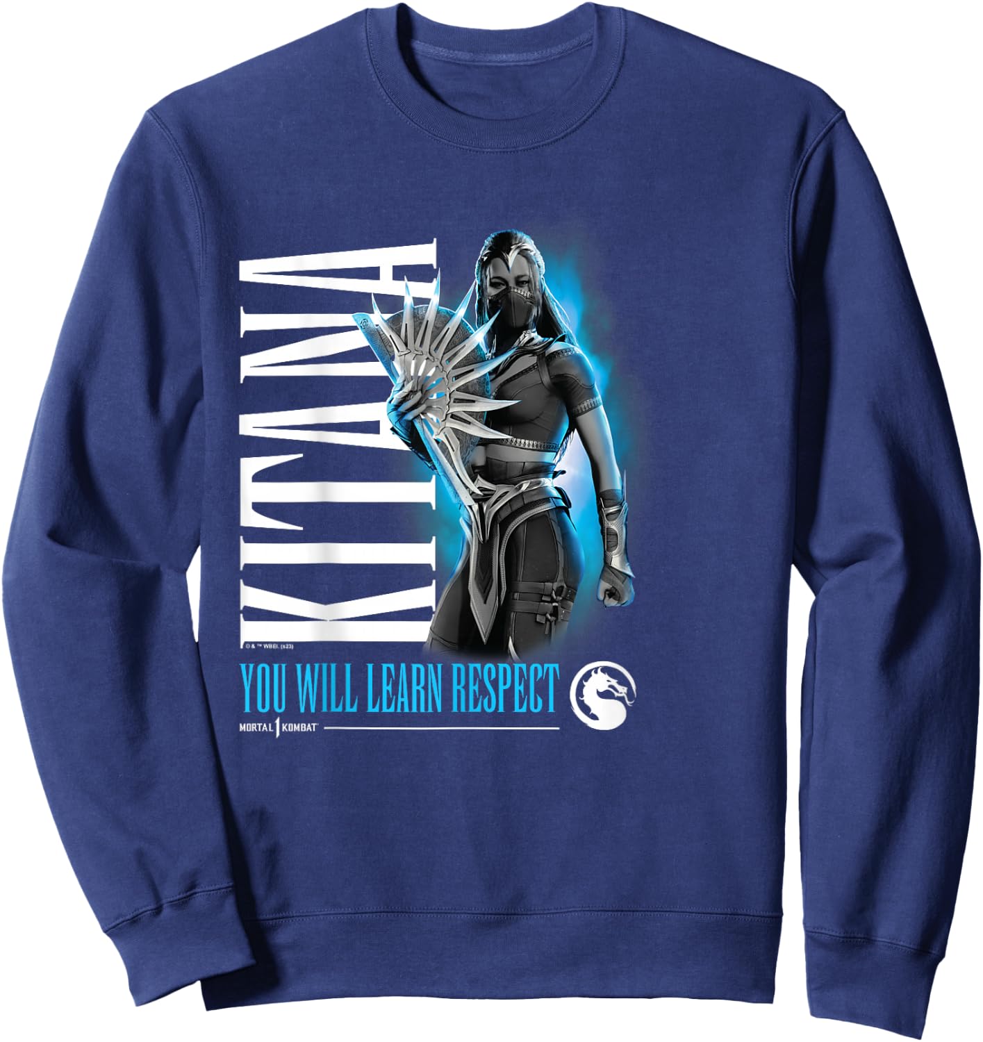 Mortal Kombat - Kitana You Will Learn Respect Sweatshirt - Sweatshirt | Navy