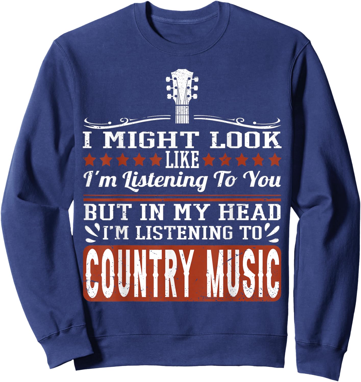 Funny Country Music Lover Western Country Music Small Sweatshirt - Sweatshirt | Navy
