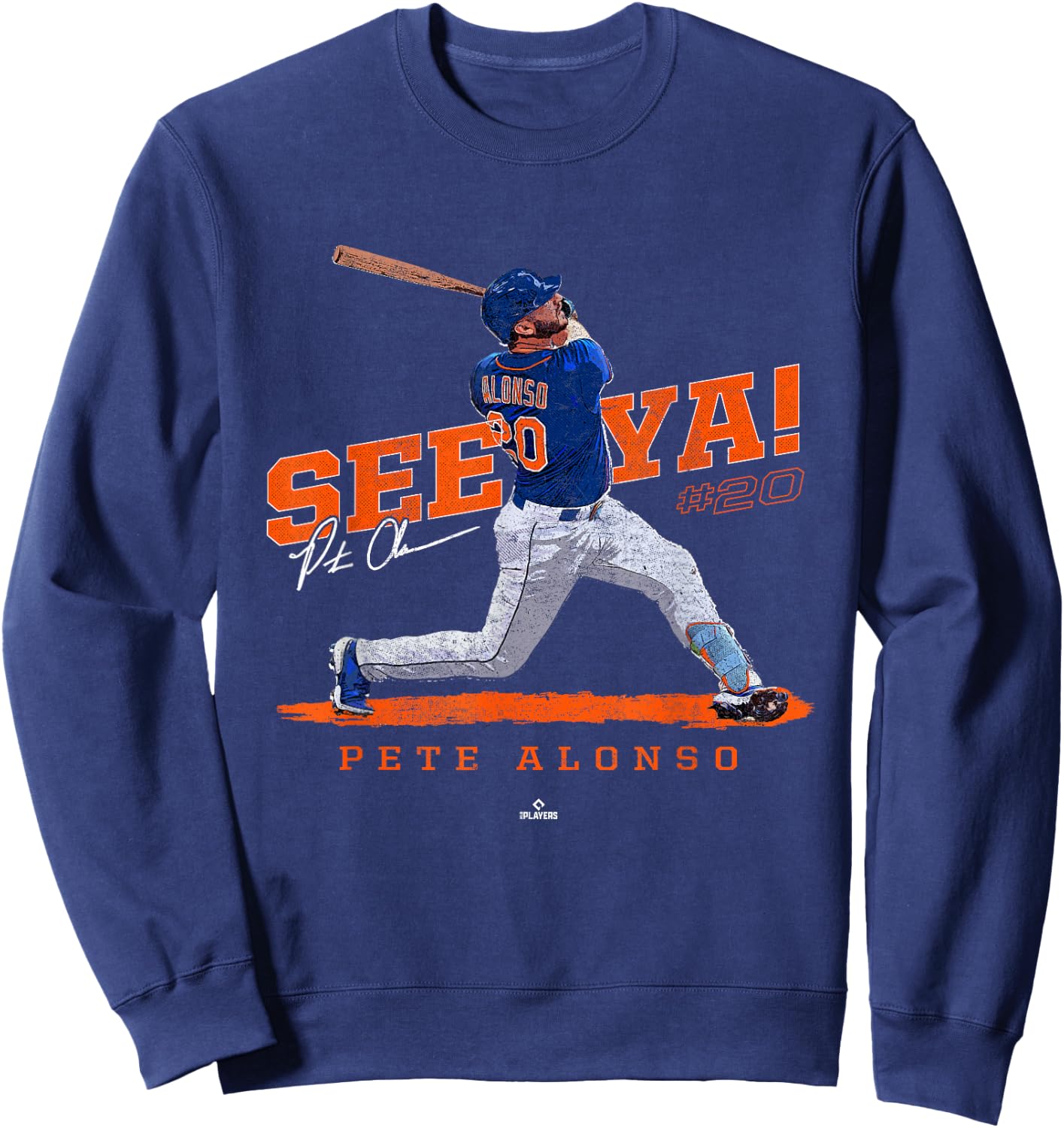 See Ya! Pete Alonso New York MLBPA Sweatshirt - Sweatshirt | Navy