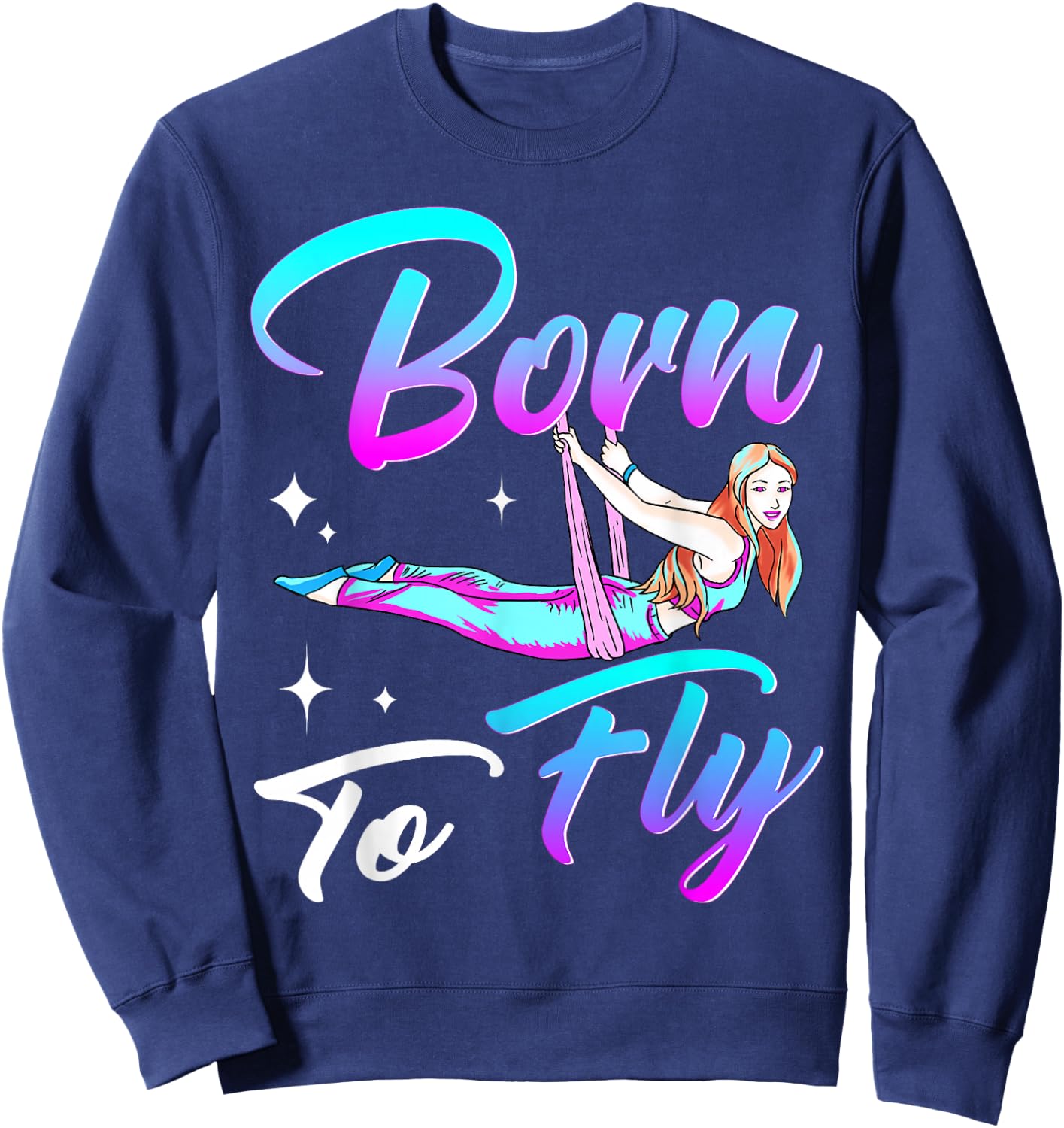 Aerial Silks Girls Aerial Arts Aerial Yoga Aerialist Acrobat Sweatshirt - Sweatshirt | Navy