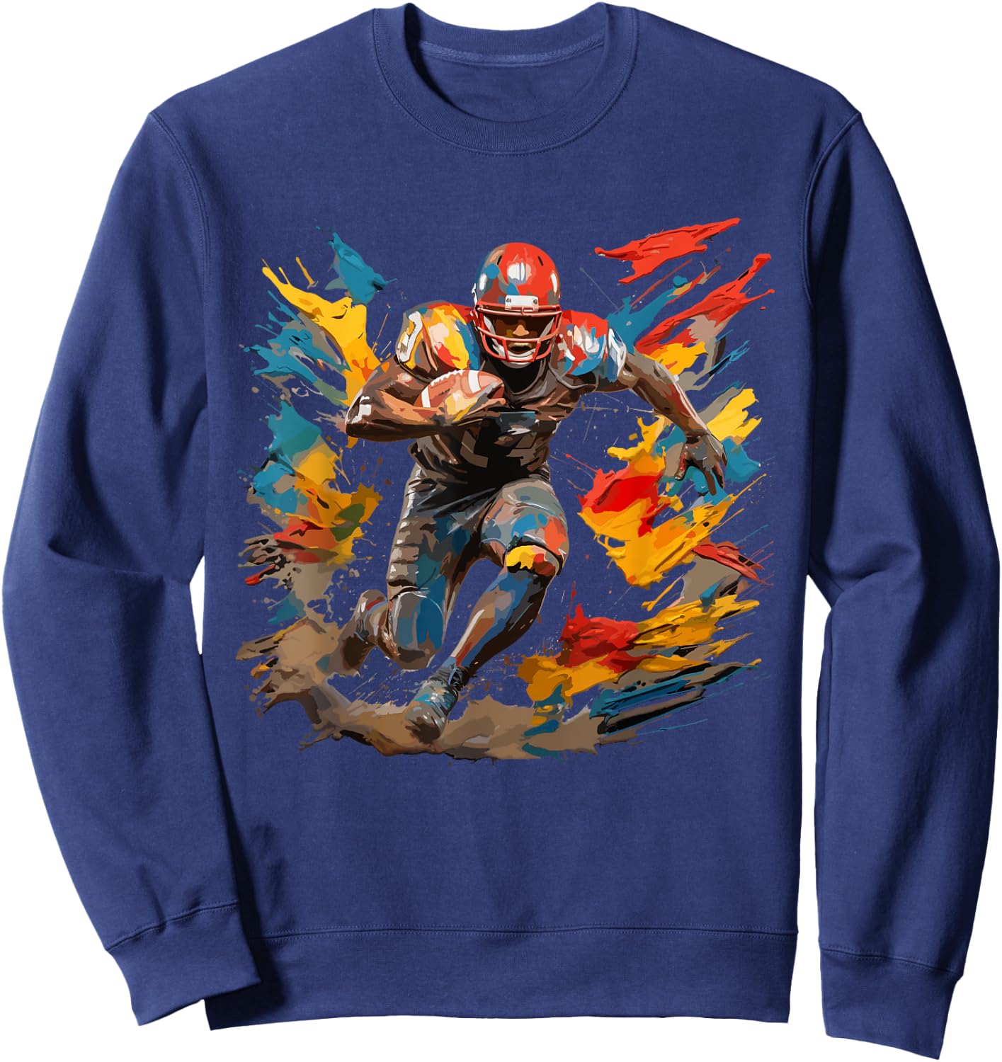 Football player paint Sweatshirt - Sweatshirt | Navy