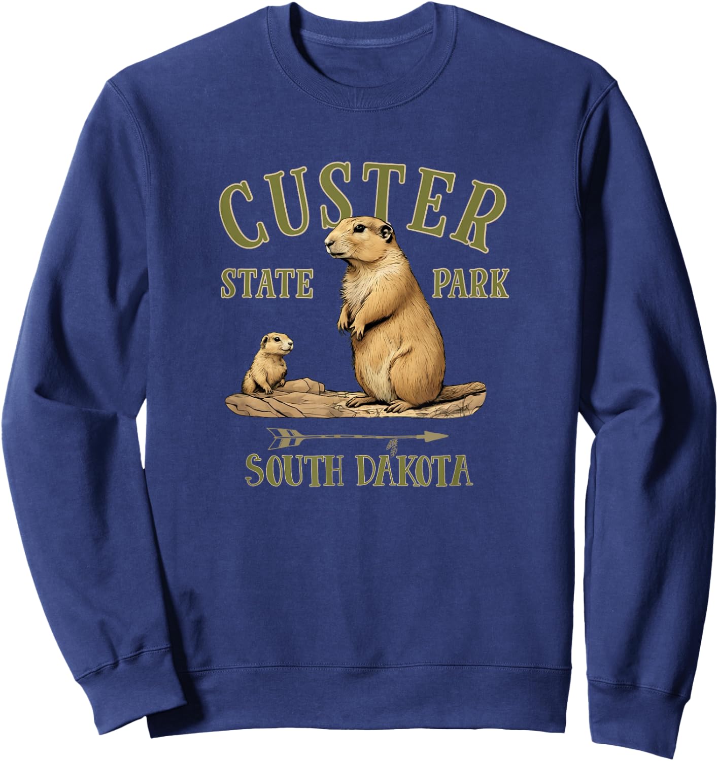 CUSTER STATE PARK SOUTH DAKOTA Prairie Dogs Sweatshirt - Sweatshirt | Navy