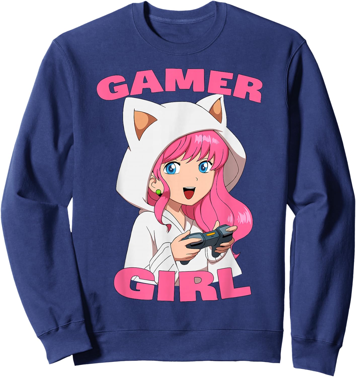 Gamer Girl Video Games Graphic Daughter Granddaughter Sweatshirt - Sweatshirt | Navy