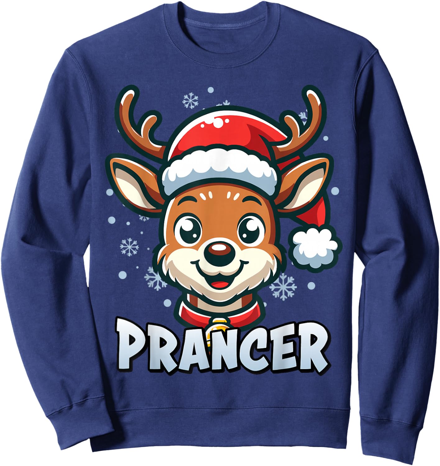Santa’s Reindeer Prancer Xmas Group Costume Sweatshirt - Sweatshirt | Navy