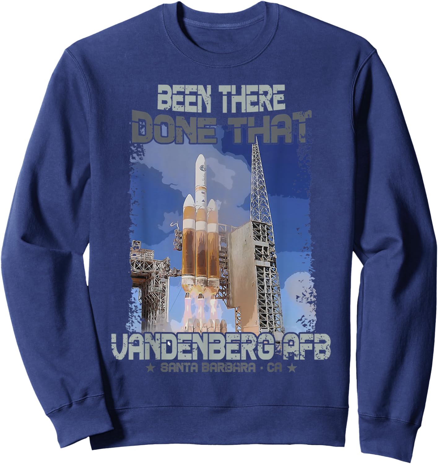 Vandenberg AFB Air Force Base Spaceflight Launch Sweatshirt - Sweatshirt | Navy