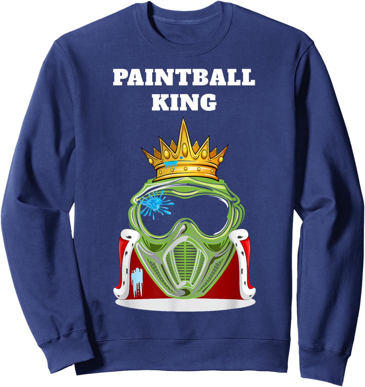 Paintball Shirts for Boys | Boys Paintball | Black, Small, Short Sleeve, Regular Fit, Cotton 60% Polyester 40%, Modern, King, Paintball Sweatshirt - Sweatshirt | Navy