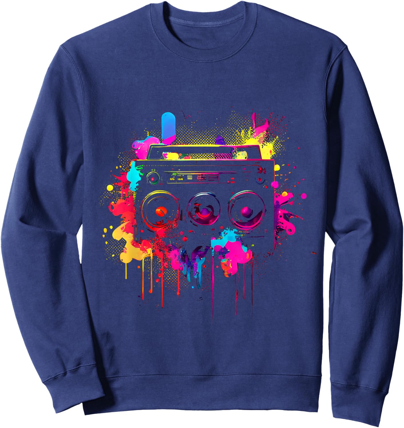 Cassette 90s Outfit Retro Vintage 80s Party Sweatshirt - Sweatshirt | Navy