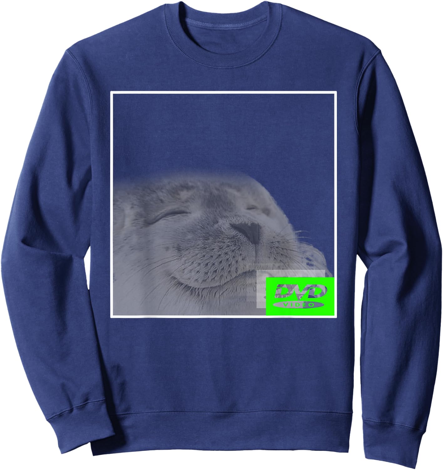 Bouncing DVD Hits Corner Idle Screen Meme Sweatshirt - Sweatshirt | Navy