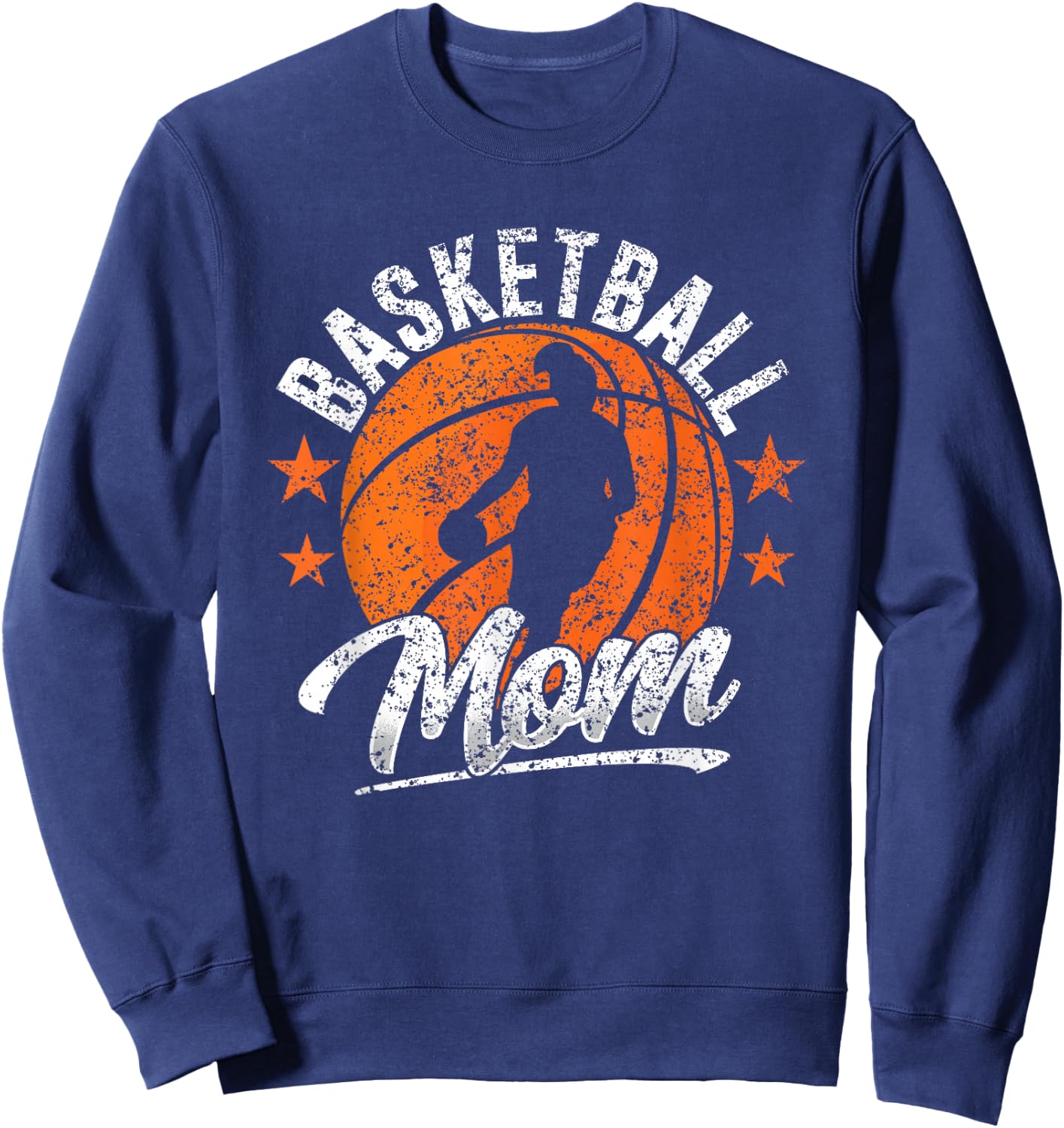 Basketball Mom Coach Match Player Team Mother Mommy Mama Sweatshirt - Sweatshirt | Navy
