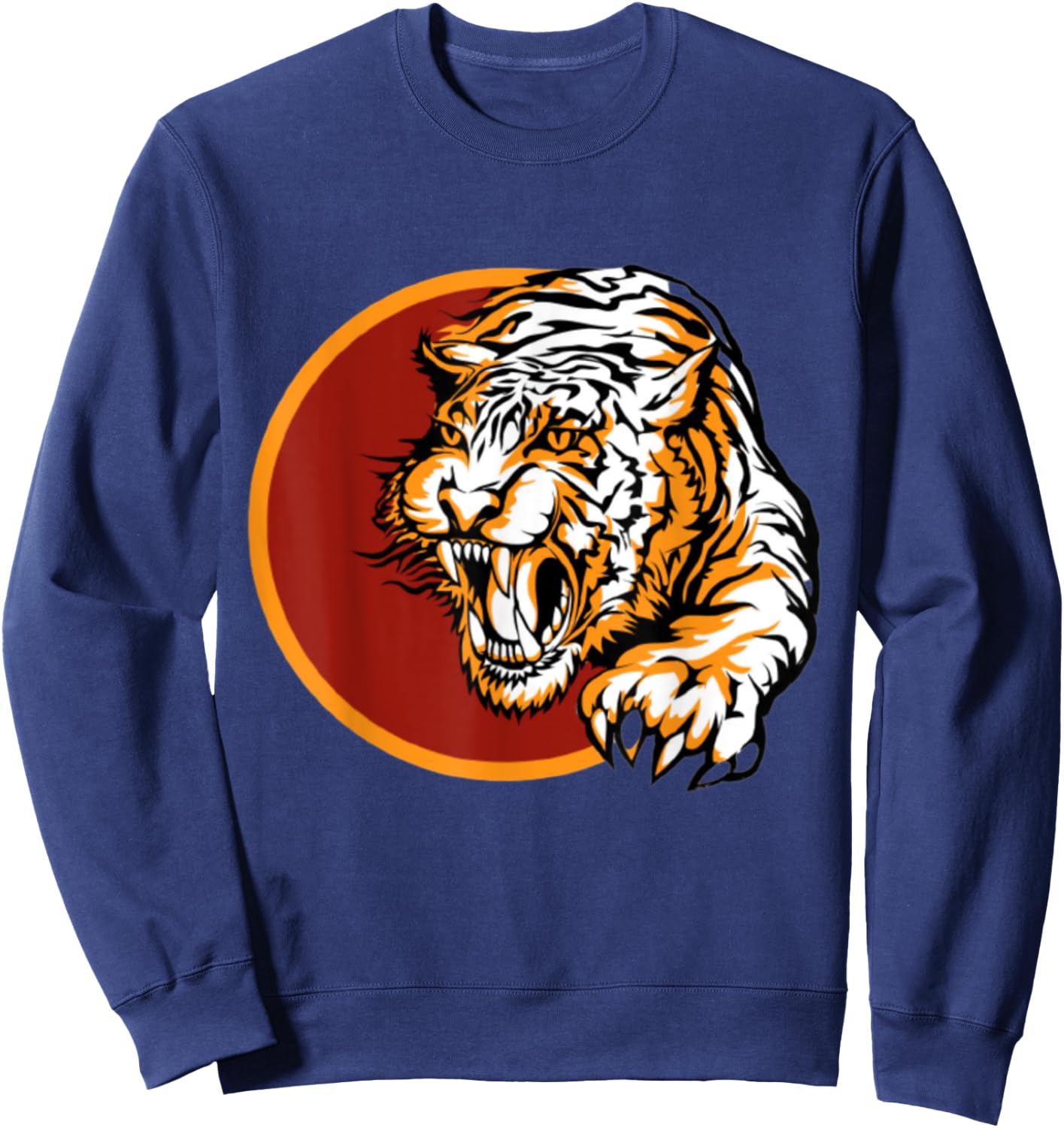Angry Tiger Printed Premium Quality Sweatshirt - Sweatshirt | Navy