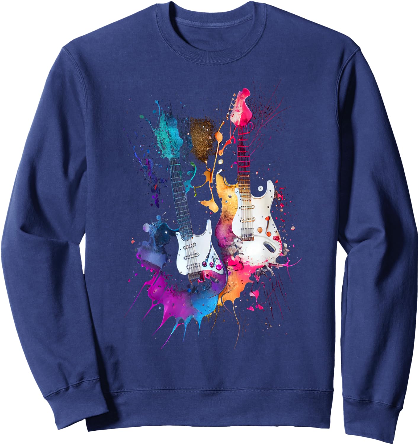 Guitars Musicians Guitarists Sweatshirt - Sweatshirt | Navy