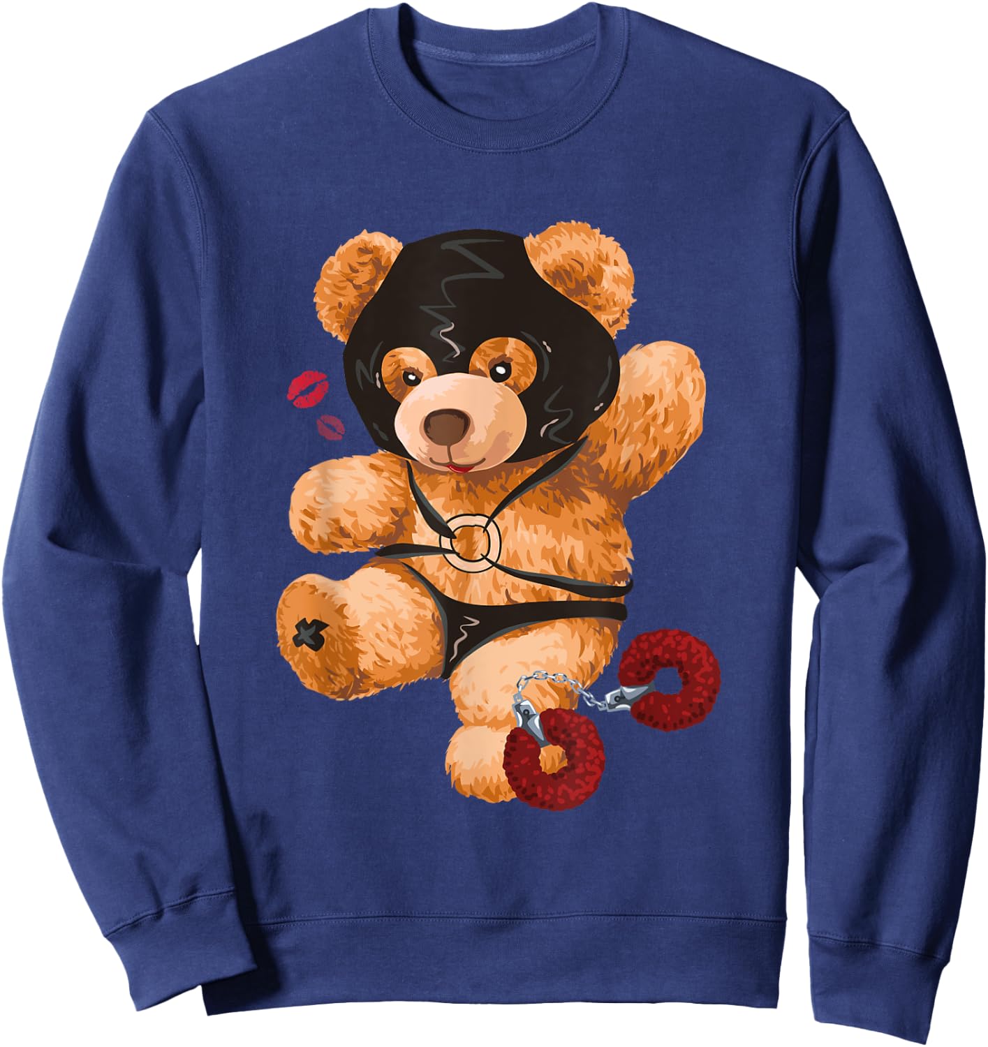 Latex Master Mistress Mrin Domina BDSM SM Teddy Bear Sweatshirt - Sweatshirt | Navy