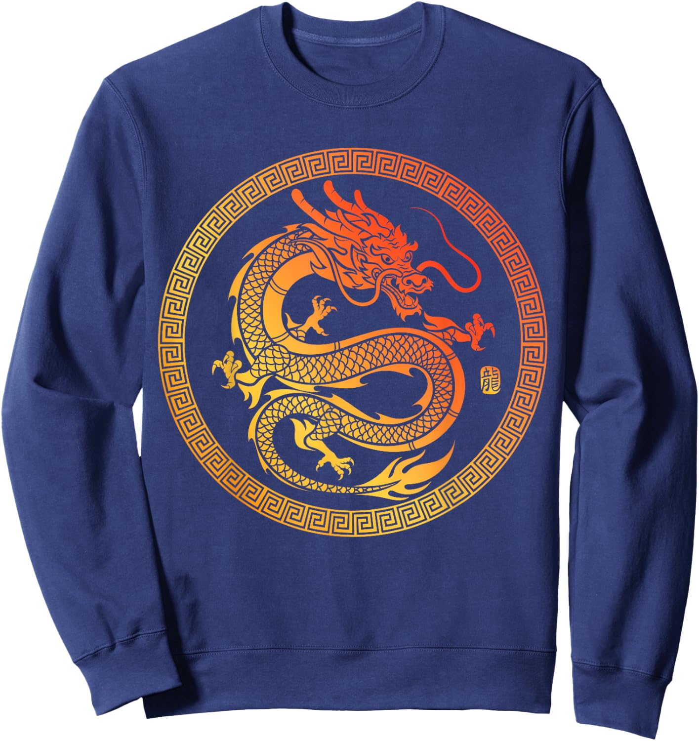 Traditional Chinese Dragon Sweatshirt - Sweatshirt | Navy