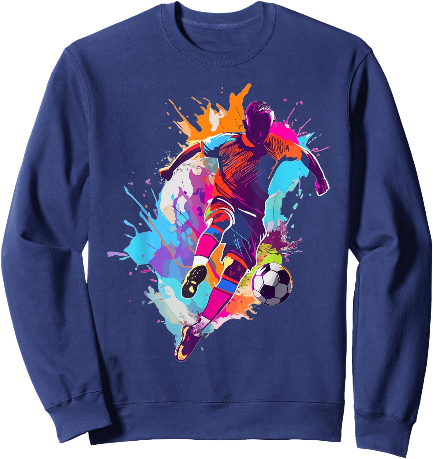 Soccer player Paint splash Sweatshirt - Sweatshirt | Navy