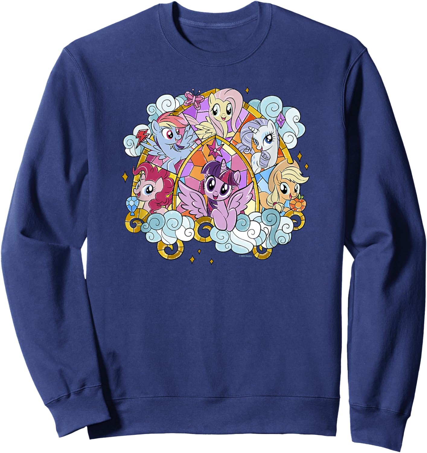 My Little Pony: Friendship is Magic Stained Glass Pony Group Sweatshirt - Sweatshirt | Navy