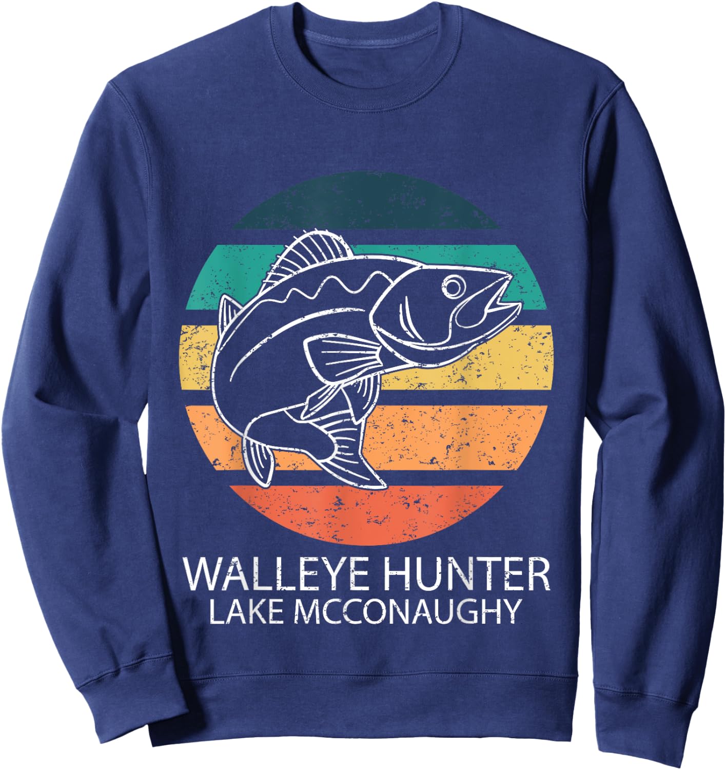 Walleye Hunter Lake Mcconaughy Sweatshirt - Sweatshirt | Navy