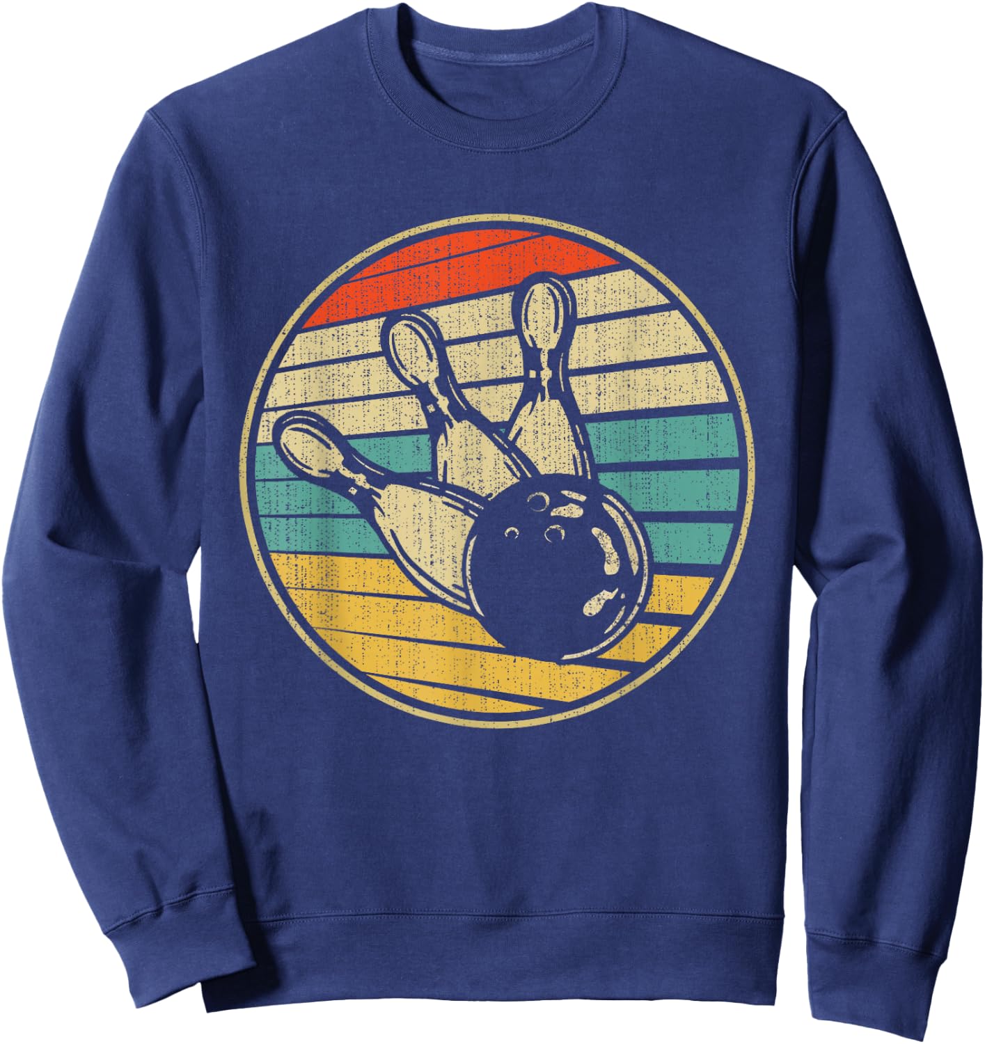 This Is How I Roll Vintage Retro Bowling 60s 70s Bowler Sweatshirt - Sweatshirt | Navy