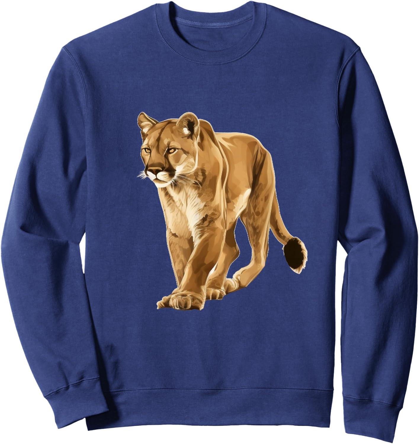 Cougar Face for Wild and big Cats Lovers Sweatshirt - Sweatshirt | Navy