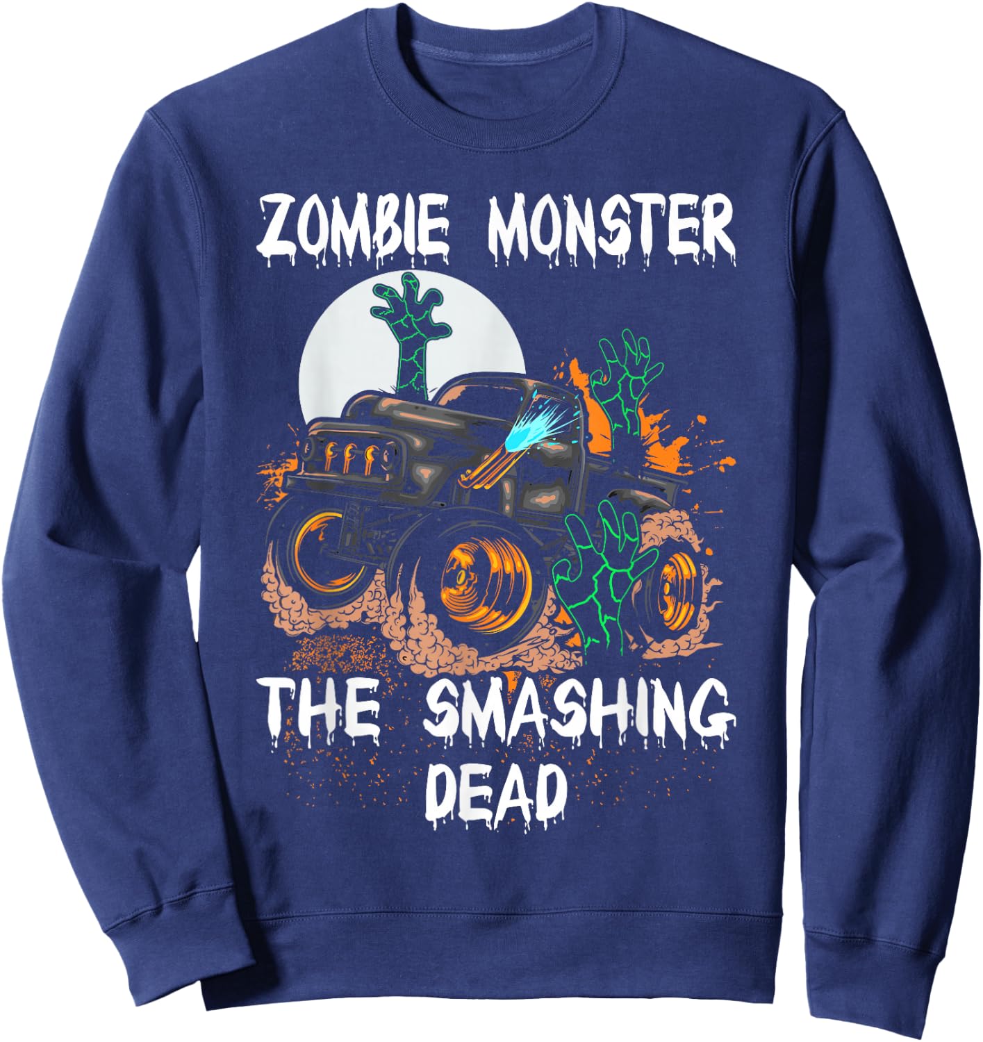 Zombie Monster Truck The Smashing Dead Sweatshirt - Sweatshirt | Navy