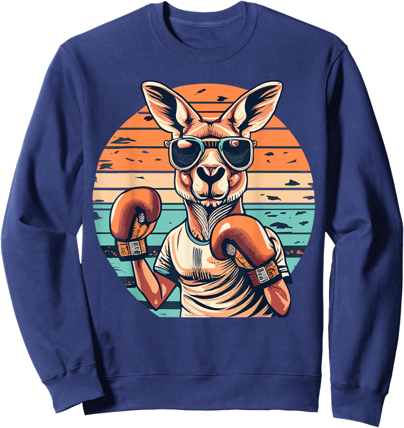 Boxing Roger | Australian Kangaroo | Boxing Boxer Kangaroo Sweatshirt - Sweatshirt | Navy