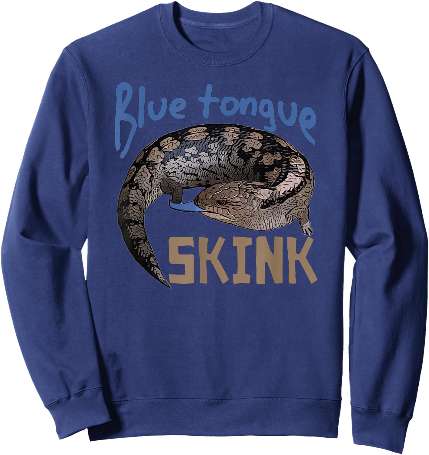 Blue Tongue Skink pet lizard design Sweatshirt - Sweatshirt | Navy