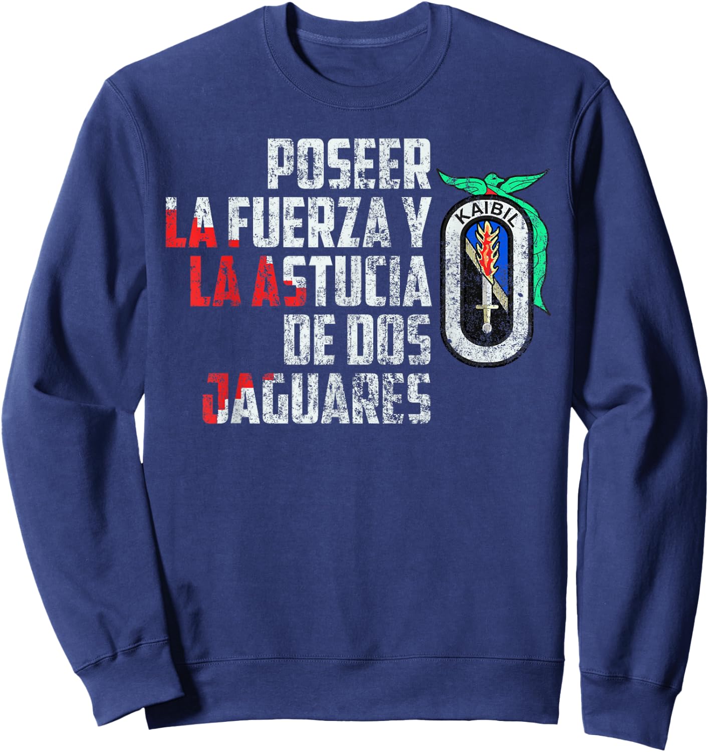 Kaibil Kaibiles Guatemala Special Force Fuerzas Especiales Sweatshirt - Sweatshirt | Navy