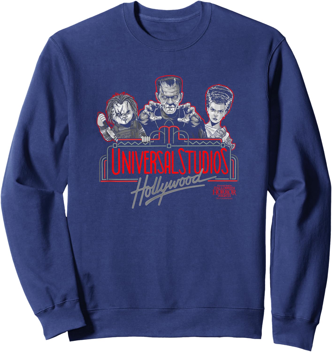 Halloween Horror Nights Hollywood Marquee Sweatshirt - Sweatshirt | Navy