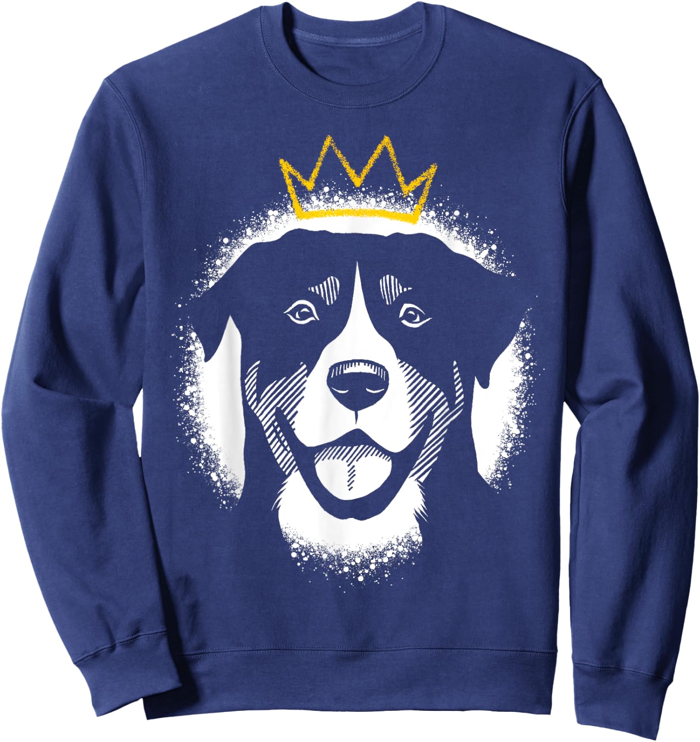 Greater Swiss Mountain Dog with Crown Sweatshirt - Sweatshirt | Navy
