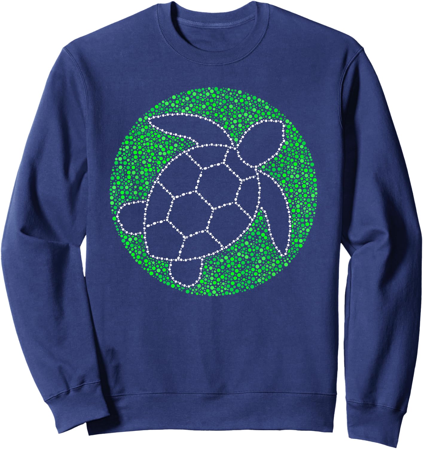 Sea Turtle Green Polka Dot Day 2023 Boys Girls Art Teacher Sweatshirt - Sweatshirt | Navy