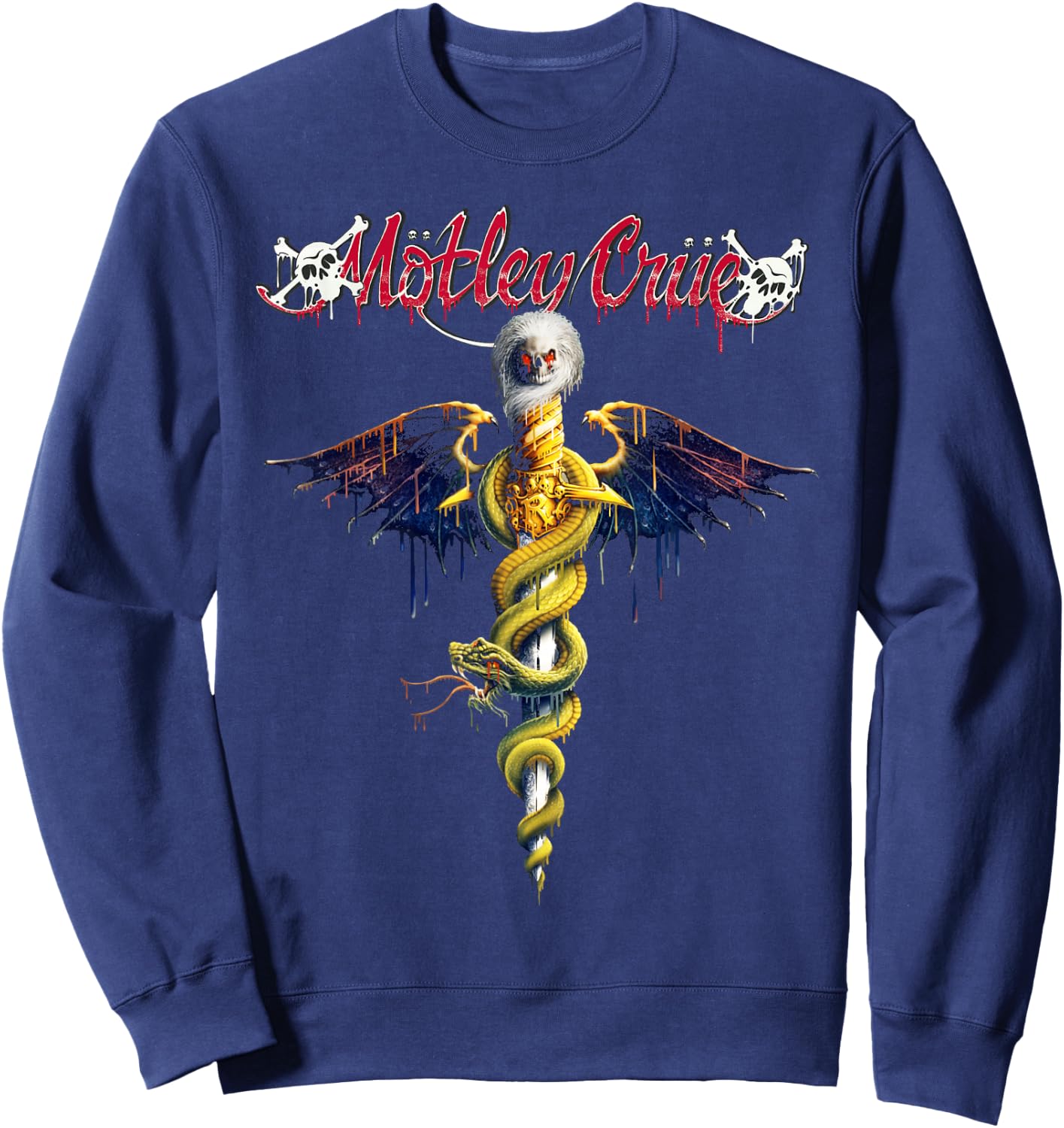 Mötley Crüe - Dr. Feel Good Slime Sweatshirt - Sweatshirt | Navy