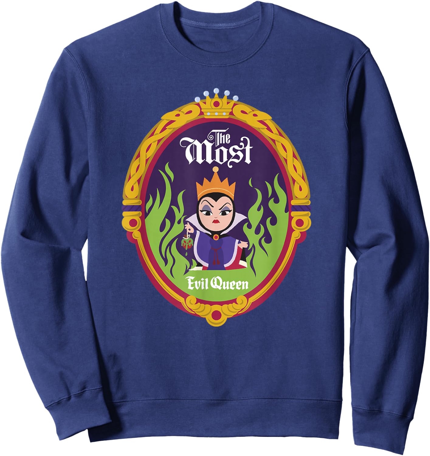 Disney Villains Kawaii The Most Evil Queen Chibi Sweatshirt - Sweatshirt | Navy
