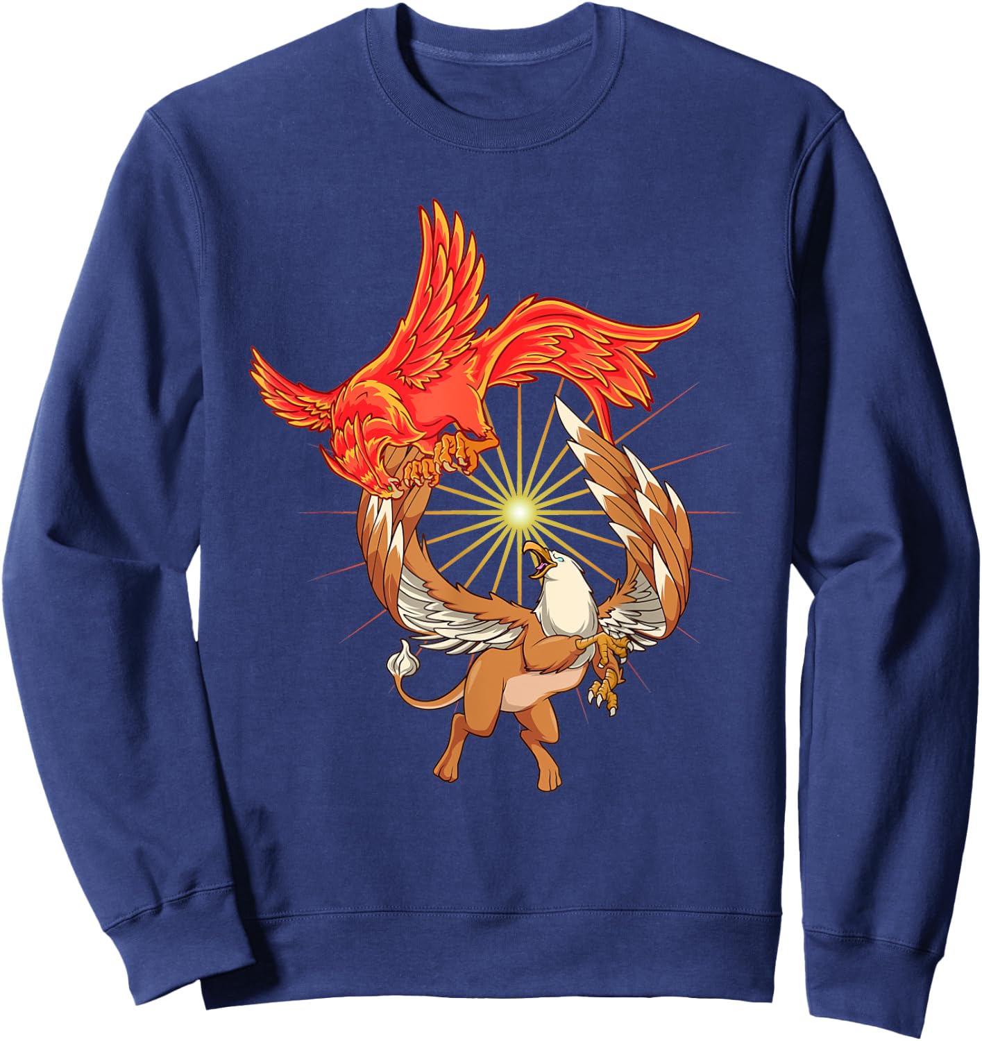 Animals of mythology - phoenix vs griffin Sweatshirt - Sweatshirt | Navy