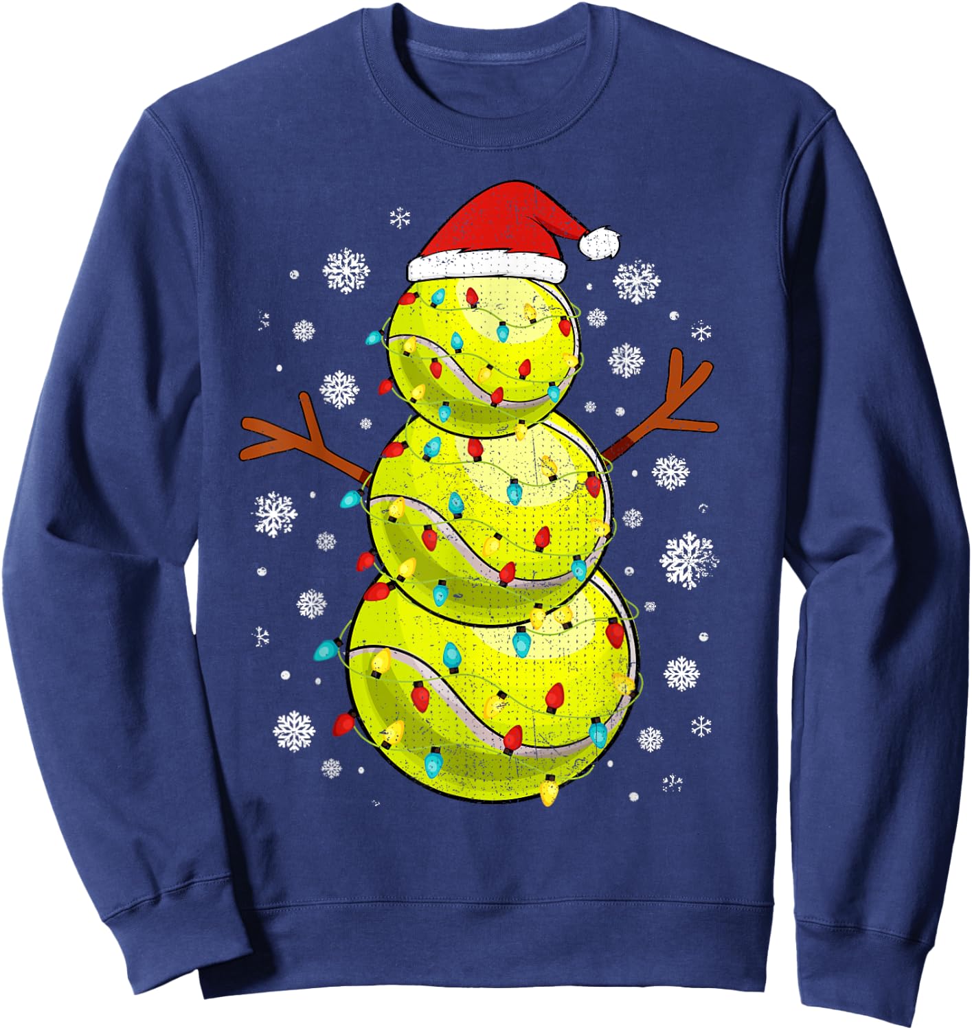 Tennis Snowman Sports Christmas Sweatshirt - Sweatshirt | Navy