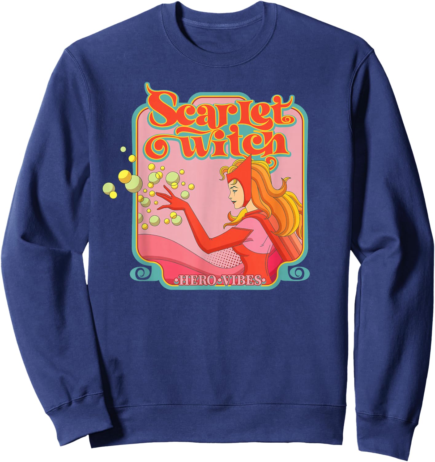 Marvel Avengers Scarlet Witch Wanda Hero Vibes Comic Retro Sweatshirt - Sweatshirt | Navy