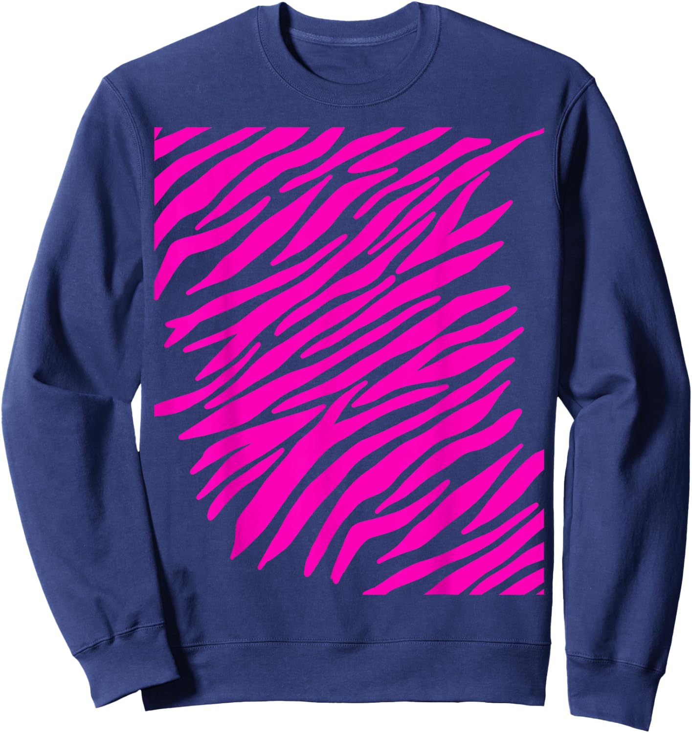 Trashy Y2K Room Decor McBling Aesthetic 2000s Animal Print Sweatshirt - Sweatshirt | Navy