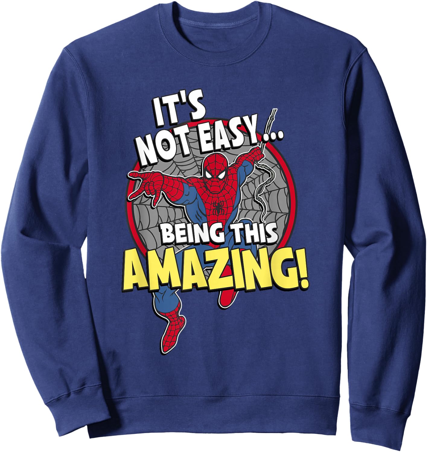 Marvel Comics Retro Classic Spider-Man! Being Amazing! Sweatshirt - Sweatshirt | Navy