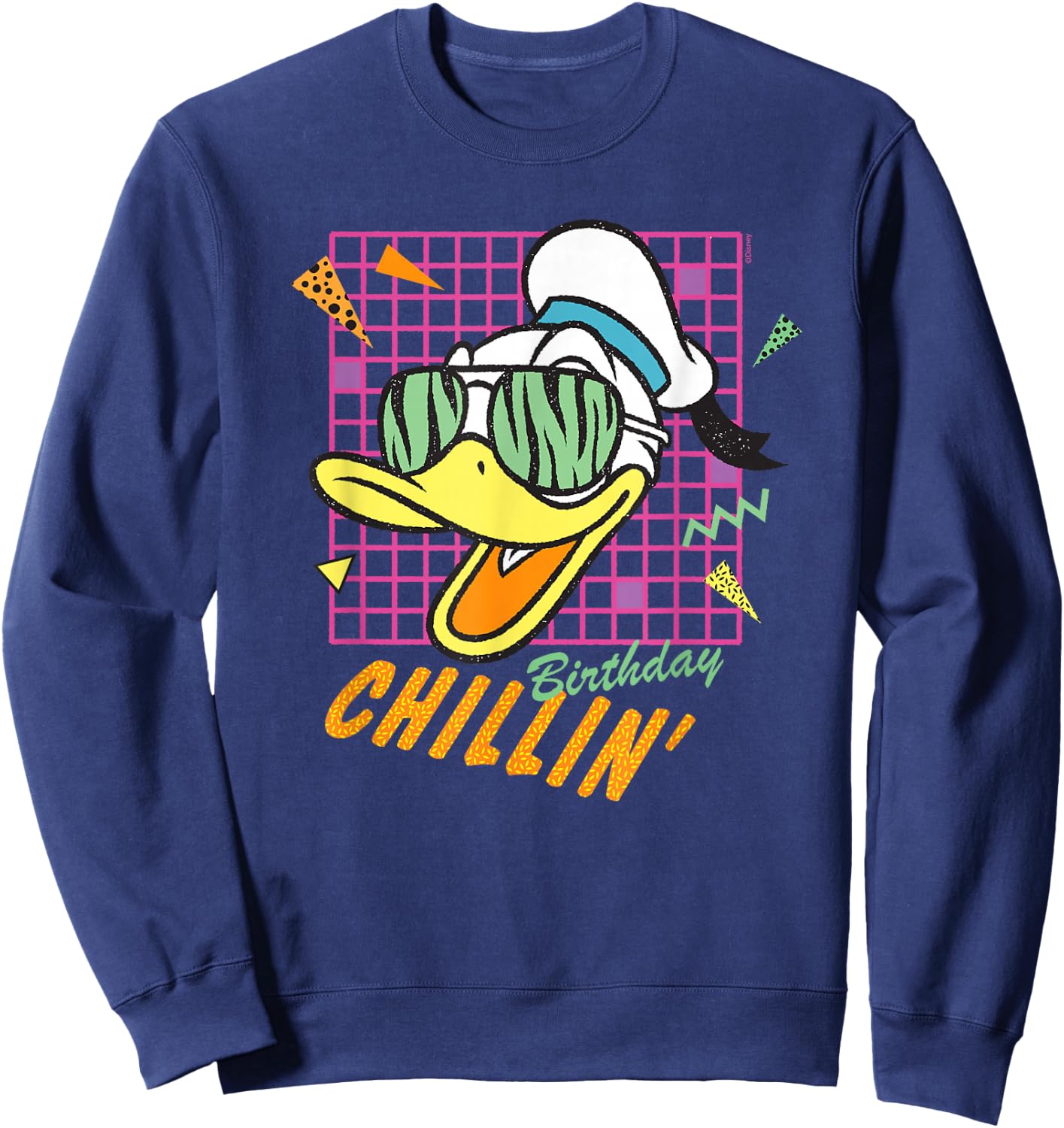 Disney Donald Duck Retro 1980s Birthday Chillin' Sweatshirt - Sweatshirt | Navy