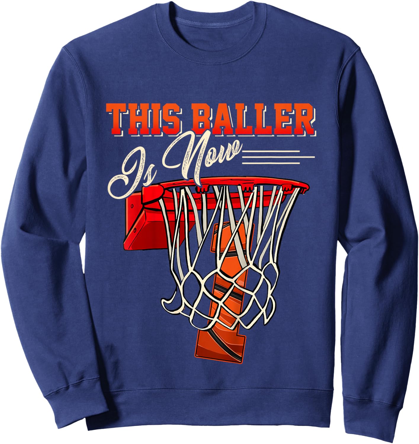 1st Birthday Shirt For Boy Basketball 1 Years Old Kid Gift Sweatshirt - Sweatshirt | Navy