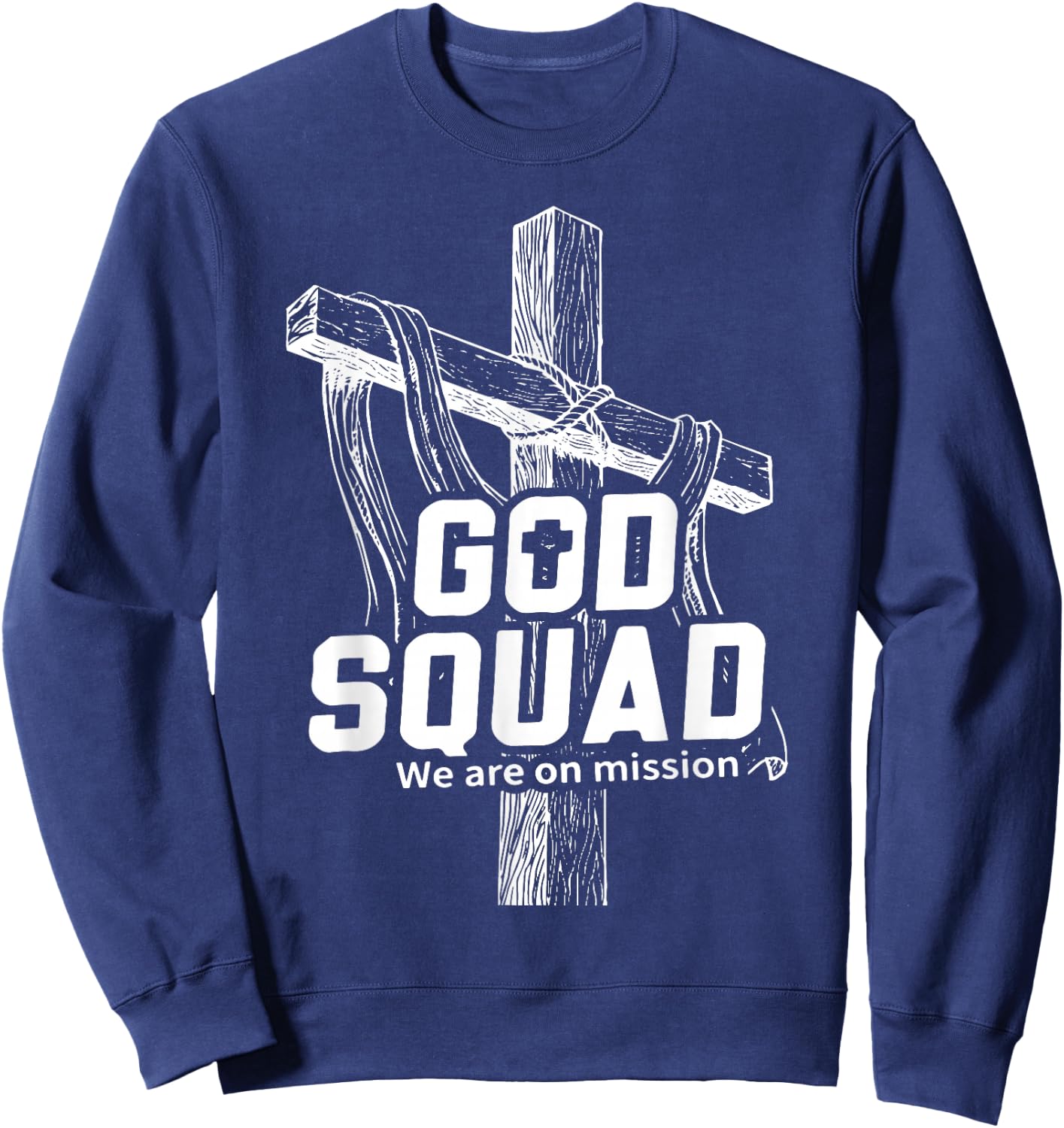 MABC God Squad White Text Sweatshirt - Sweatshirt | Navy