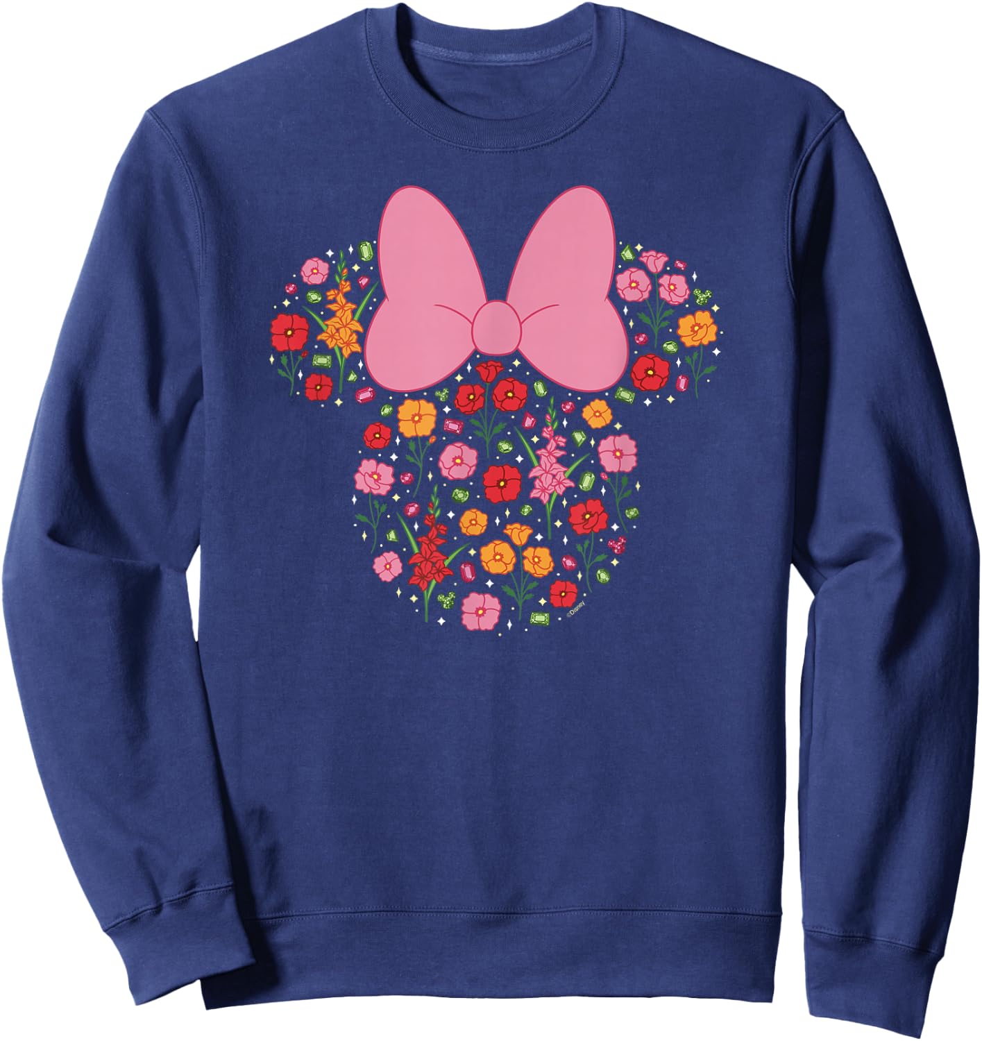Disney Minnie Mouse August Birth Month Birthstone & Flowers Sweatshirt - Sweatshirt | Navy