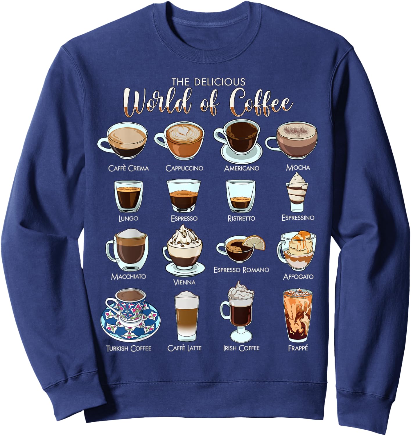 The delicious world of coffee Sweatshirt - Sweatshirt | Navy