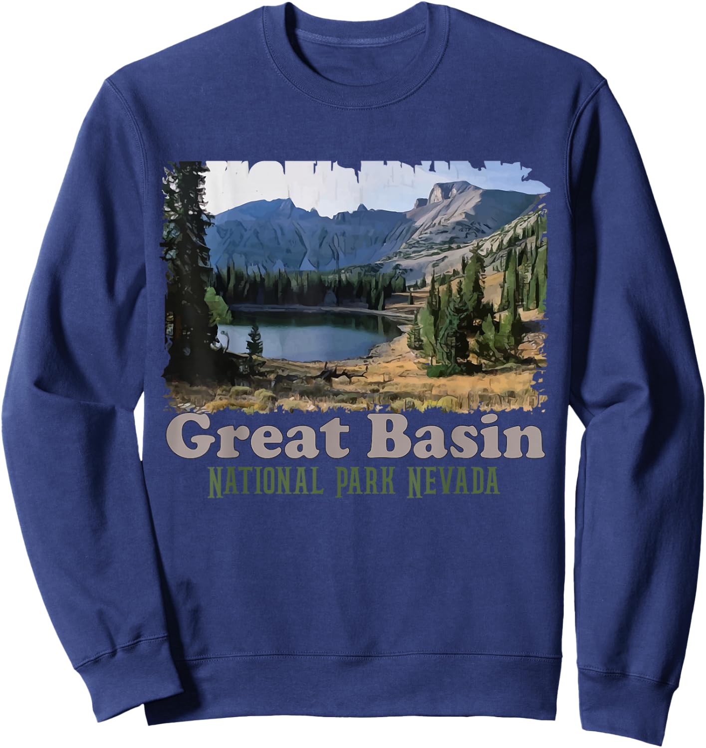 Great Basin National Park Trail 2026 Explore Nevada Camping Sweatshirt - Sweatshirt | Navy