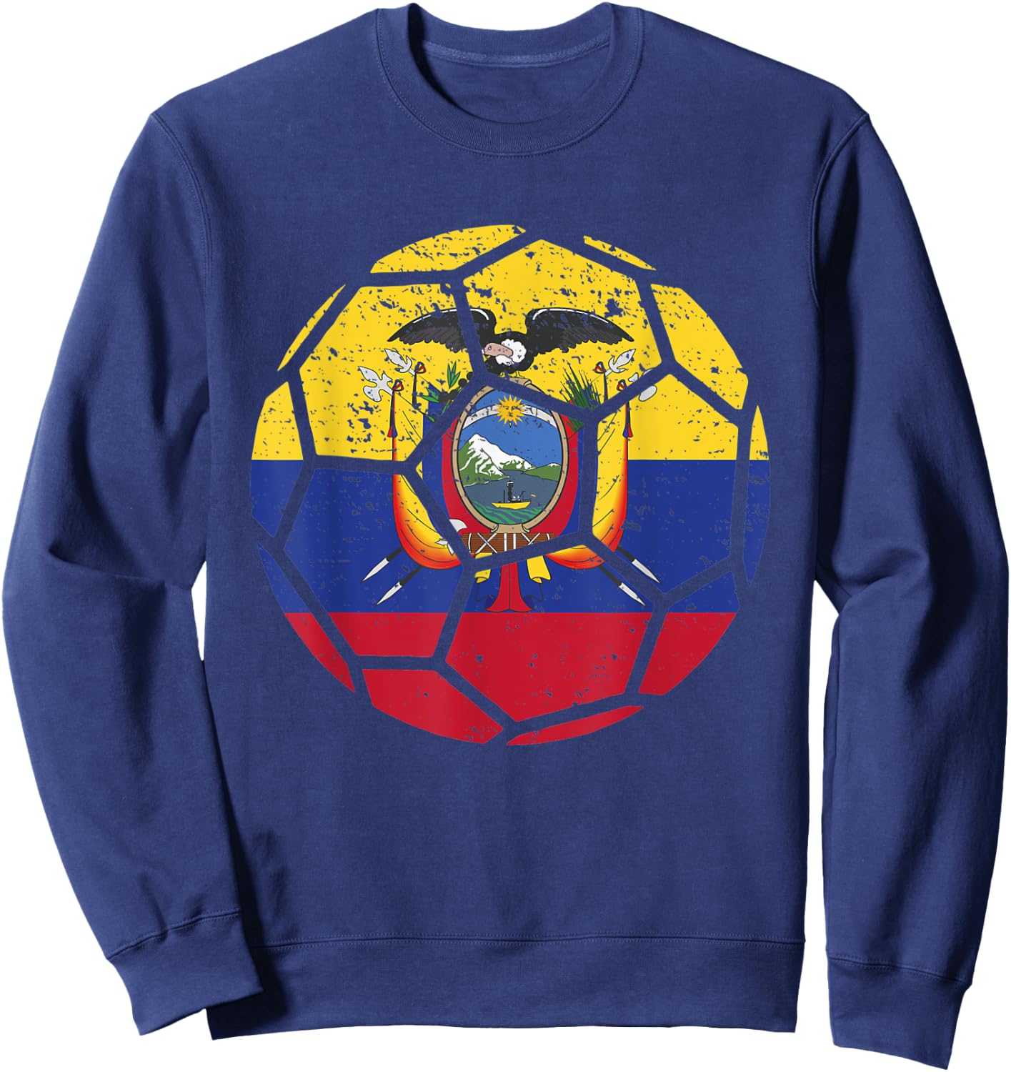 Ecuador Fans Ecuador Flag World Soccer Jersey Football Sweatshirt - Sweatshirt | Navy