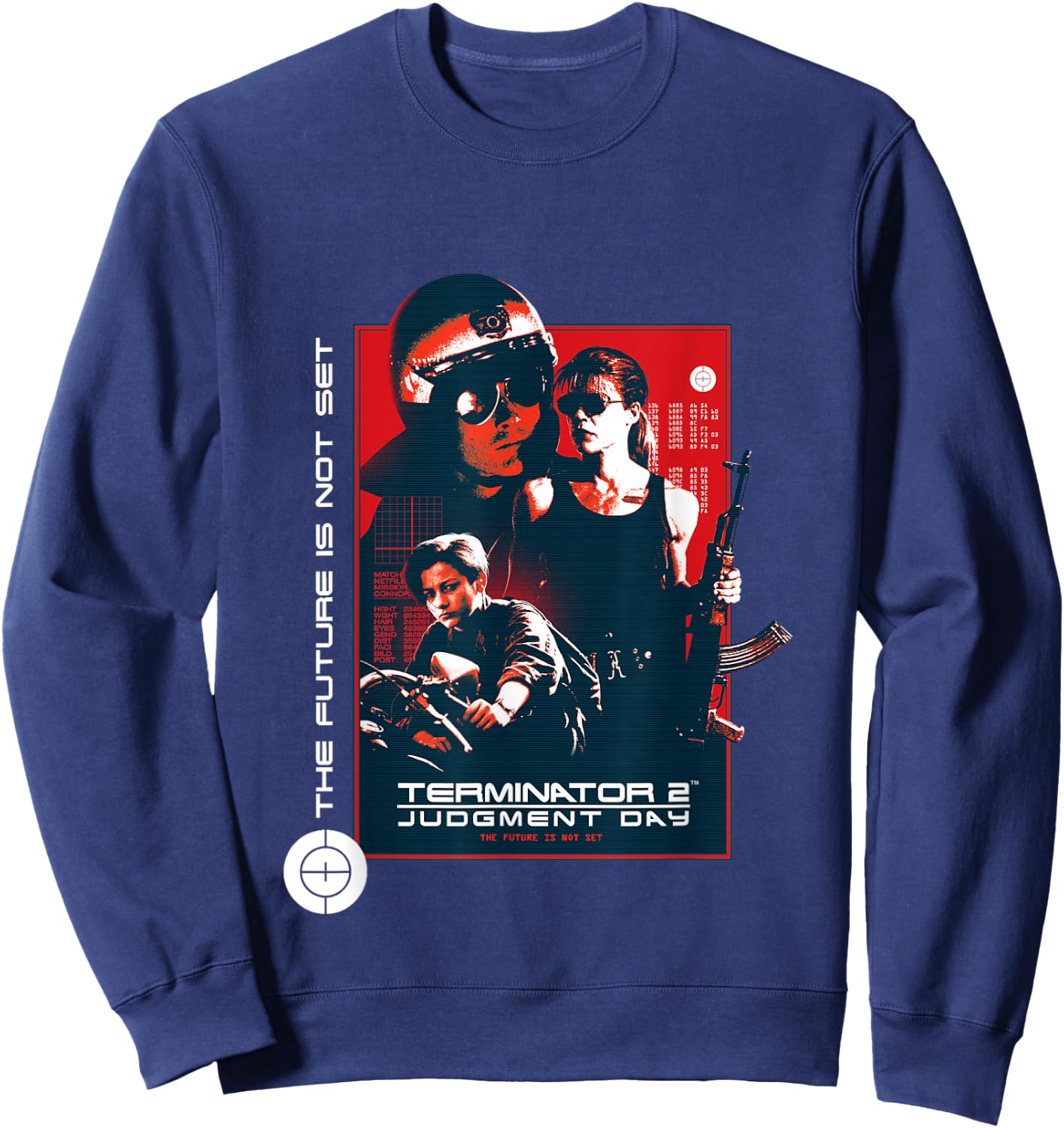 Terminator 2 Judgement Day The Future is Not Set Sweatshirt - Sweatshirt | Navy
