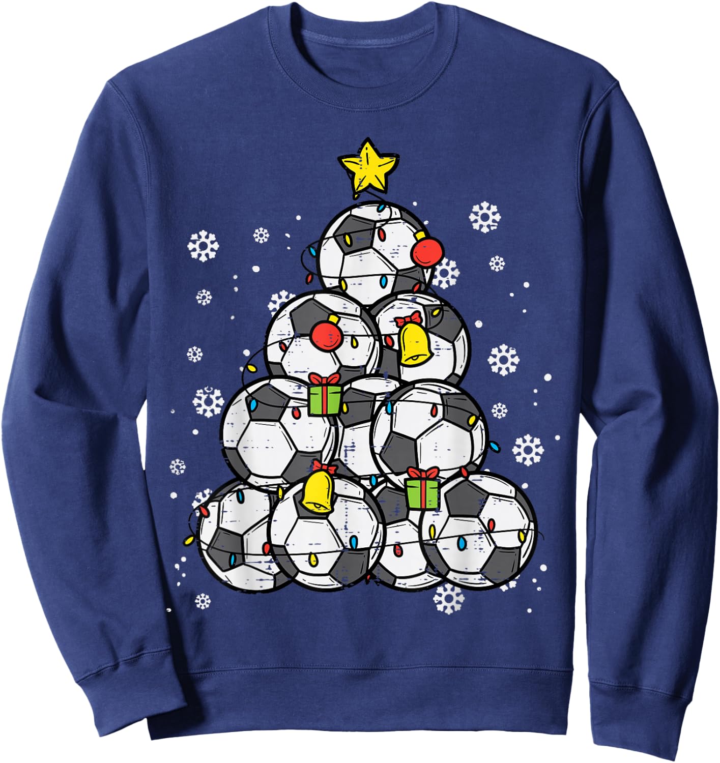 Soccer Christmas Tree Xmas Player Boys Girls Men Women Kids Sweatshirt - Sweatshirt | Navy