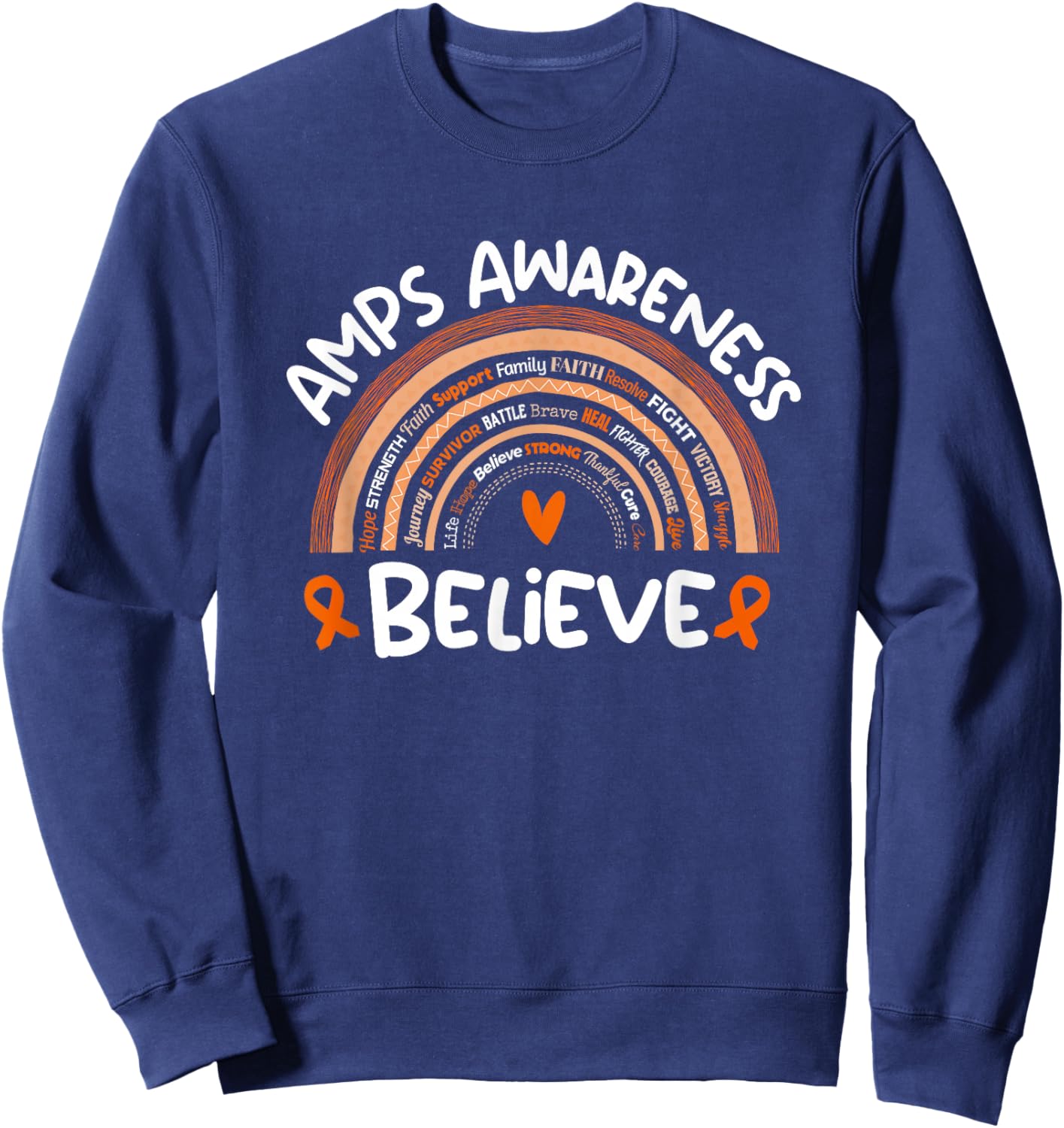 Amplified Musculoskeletal Pain Syndrome Awareness Stuff AMPS Sweatshirt - Sweatshirt | Navy