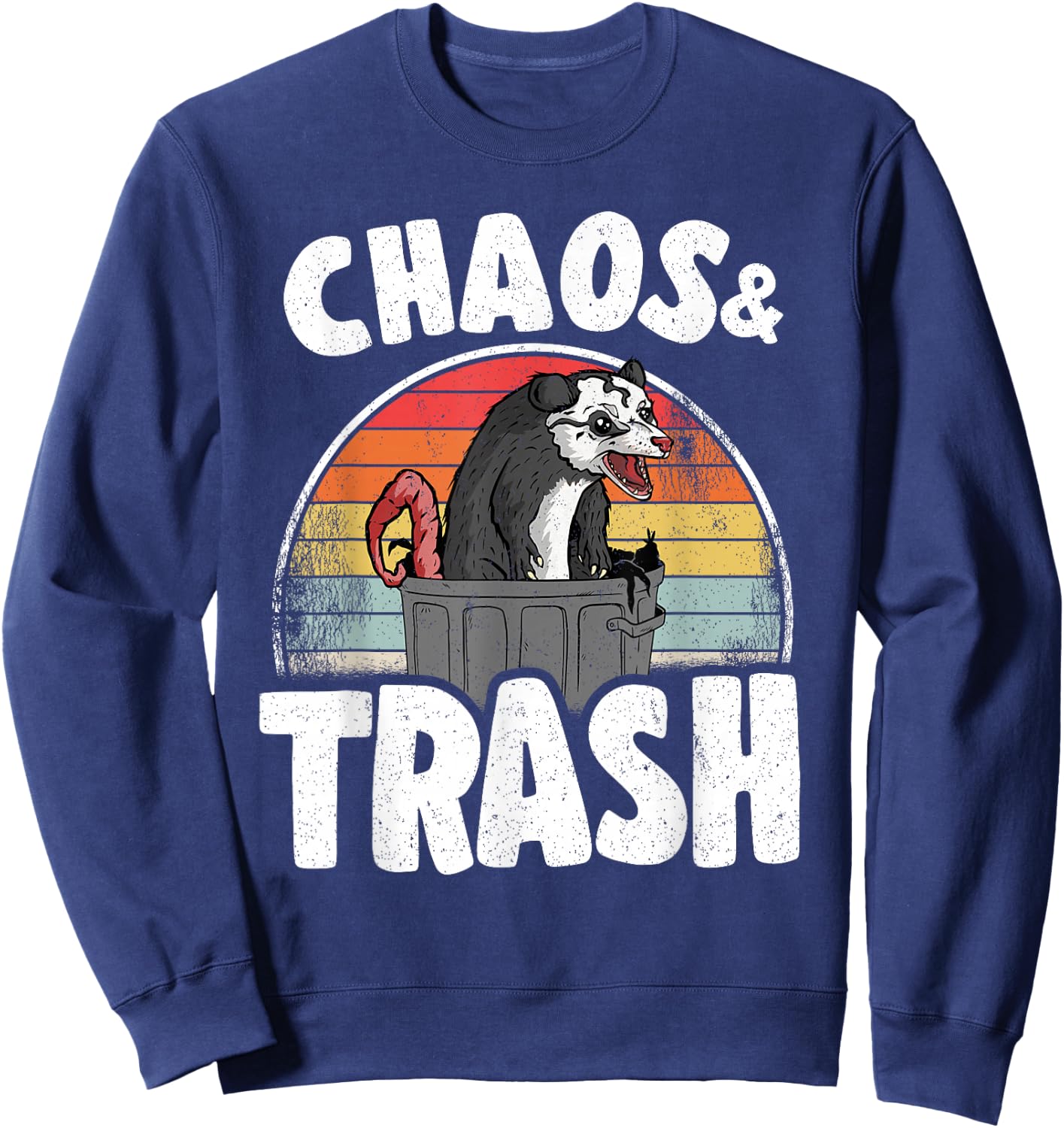 Chaos & Trash Opossum Lover Possum Sweatshirt - Sweatshirt | Navy