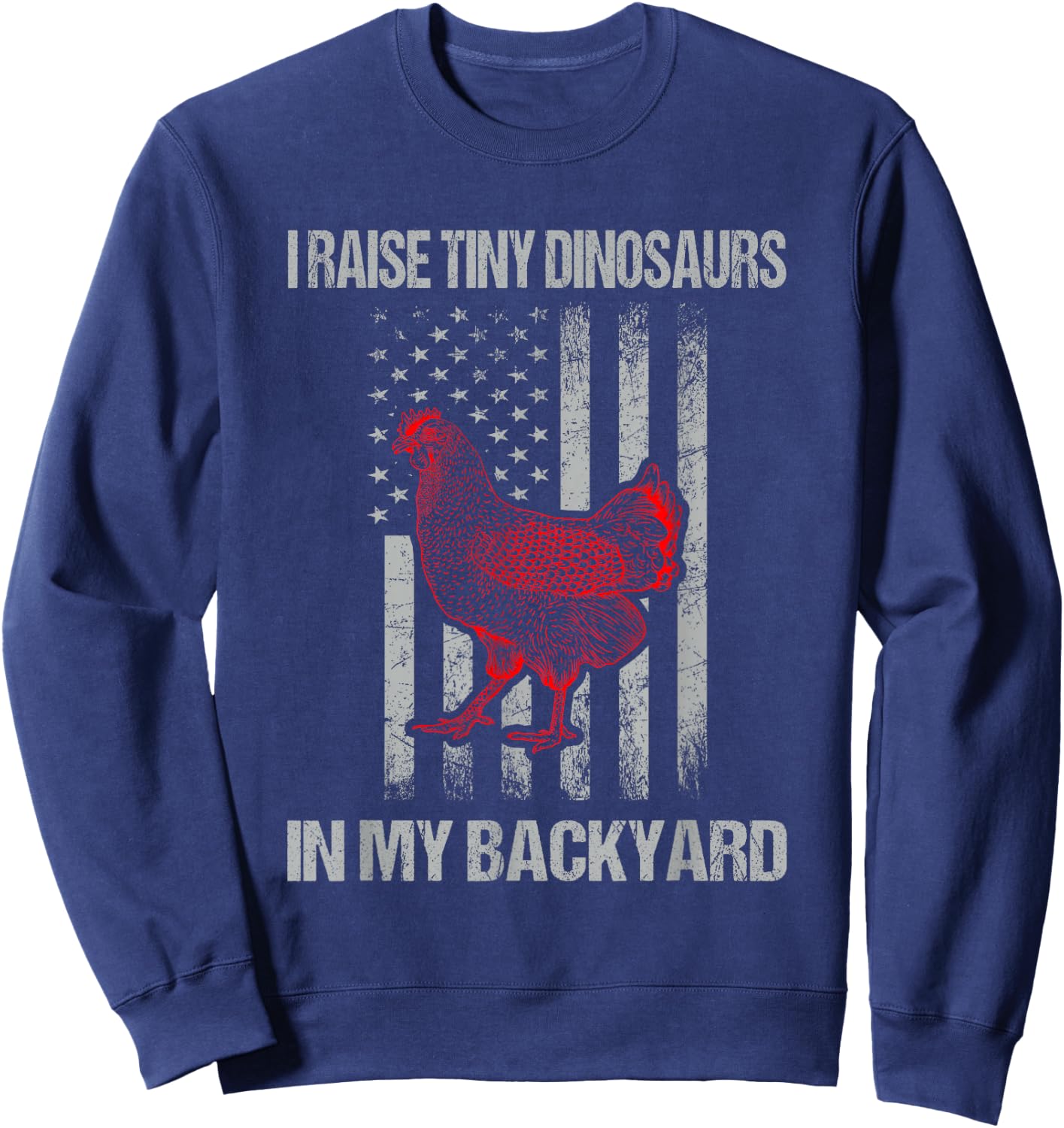 Retro Funny Future Backyard Chicken Farmer Sweatshirt - Sweatshirt | Navy