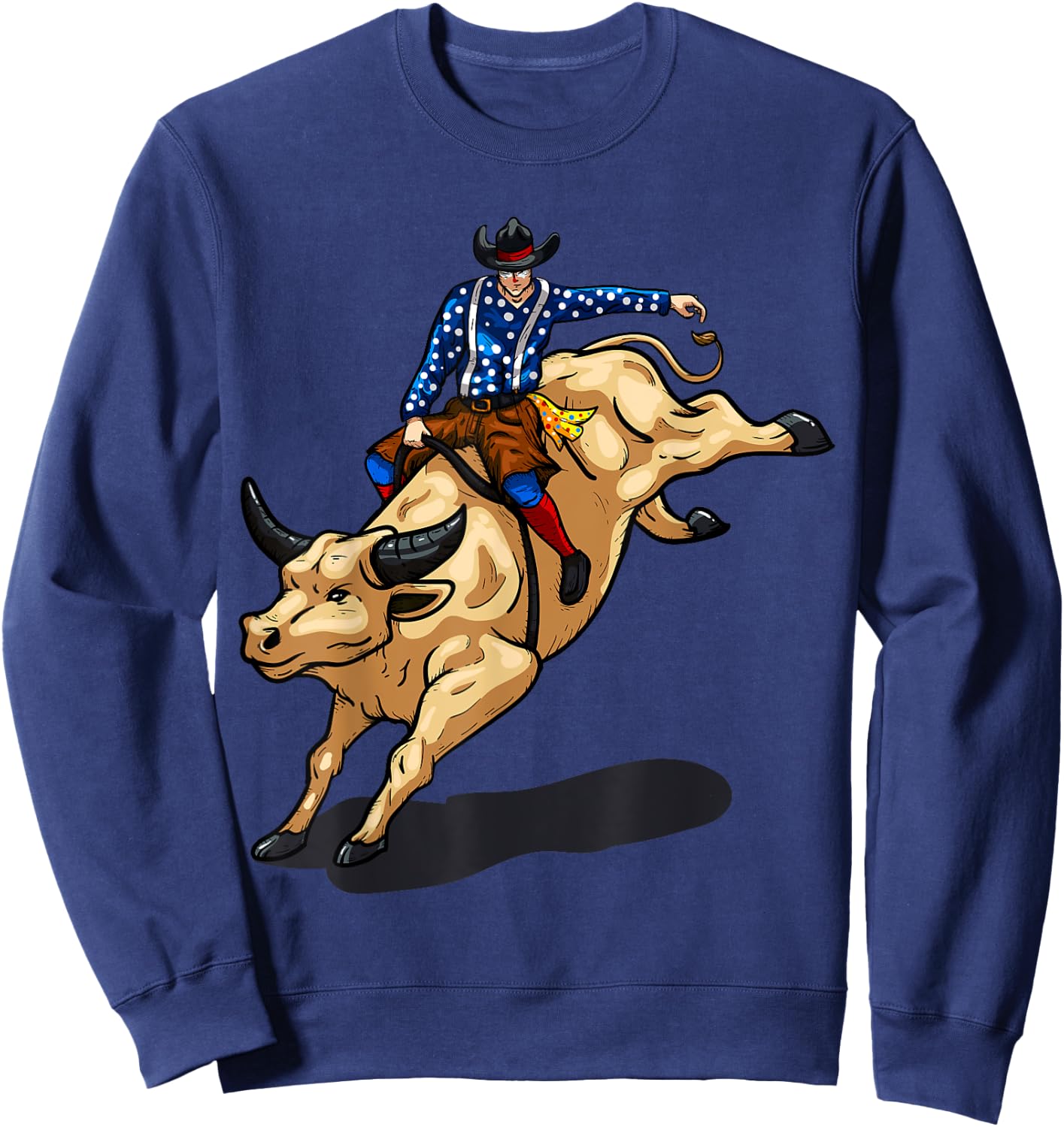 Rodeo Clown Funny Bull Fighting Lover Gag Bullfighter Outfit Sweatshirt - Sweatshirt | Navy