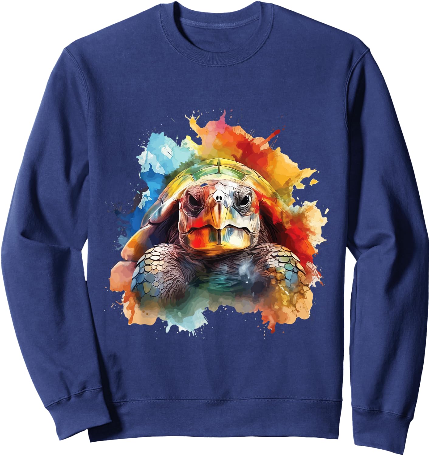 Colorful Turtles - Animal Pet Owner Wildlife Nature Lover Sweatshirt - Sweatshirt | Navy
